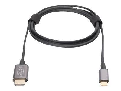 DIGITUS USB 3.1 Video-Adapterkabel Typ C -HDMI UHD/30Hz 1.8m Multimedia-Technik USB-Kabel