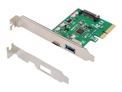 DIGITUS PCI Expr Card 2x USB 3.1 1 Port USB-C + USB A Multimedia-Technik PCI Express Karten