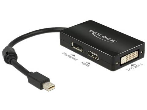 DELOCK Displayport Adapter mini DP -> DP/HDMI/DVI(24+ Multimedia-Technik Displayport-Adapter
