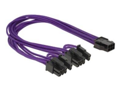 DELOCK Stromkabel 6pin PCIe -> 2x 8pin Bu/St 0.30m Textilman Multimedia-Technik