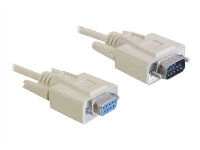 DELOCK Seriell-Verl. D-Sub9 -> St/Bu 5.00m grau Multimedia-Technik Serielle Kabel
