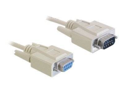 DELOCK Seriell-Verl. D-Sub9 -> St/Bu 3.00m grau Multimedia-Technik Serielle Kabel