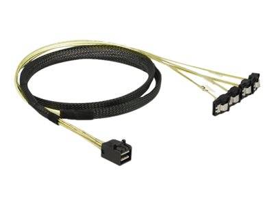 DELOCK SAS-Kabel MiniSAS HD SFF-8643 > 4xSATA 7Pin gew. 1.0m Multimedia-Technik Kabel