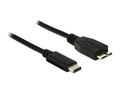 DELOCK USB3.1 Kabel C -> micro B St/St 1.00m schwarz Multimedia-Technik USB-Kabel