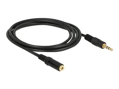 DELOCK Klinkeverl. 3,5mm -> St/Bu 2.00m schwarz Multimedia-Technik Audiokabel