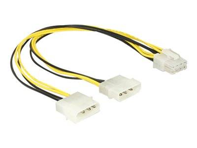 DELOCK Stromkabel Molex 2x4Pin -> EPS 8Pin St/St 30cm Multimedia-Technik