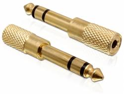 DELOCK Klinke Adapter 3,5mm -> 6,3mm Bu/St gold Multimedia-Technik Audioadapter
