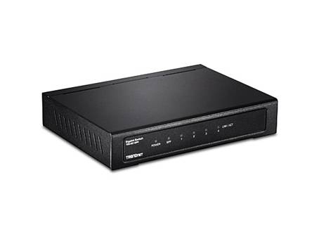 TRENDnet Switch 4 Port Gbit Lüfterlos QoS Metall Multimedia-Technik Switche