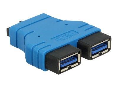DELOCK USB3.0 Adapter Pinheader -> 2x A Bu/Bu nebeneinand / Konverter USB