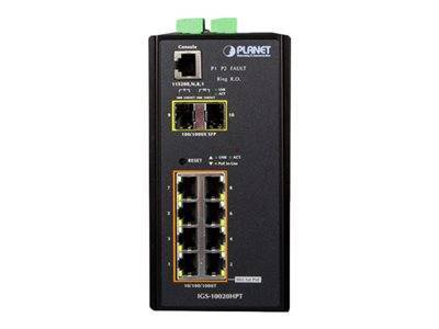 PLANET Industrial 8-Port 10/100/1000T 802.3at PoE + 2 Multimedia-Technik Switche