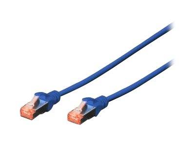 DIGITUS Patchkabel Cat6 S/FTP 2xRJ45 10.0m blau Hebelschutz Polybeutel Multimedia-Technik Kabel