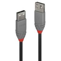 Lindy 36704 USB Kabel USB 2.0 3 m USB A Schwarz, Grau Multimedia-Technik USB-Kabel