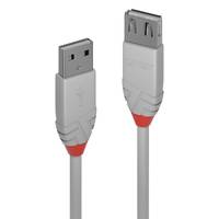 Lindy 36710 USB Kabel USB 2.0 0,2 m USB A Grau Multimedia-Technik USB-Kabel