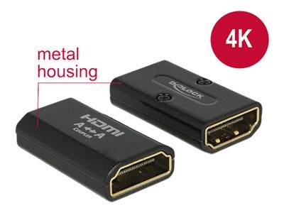 DELOCK HDMI Adapter A -> A Bu/Bu 4K Metallgehäuse Multimedia-Technik HDMI-Adapter