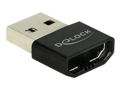 DELOCK HDMI Adapter A Buchse > USB Typ-A Stecker schwarz Multimedia-Technik HDMI-Adapter