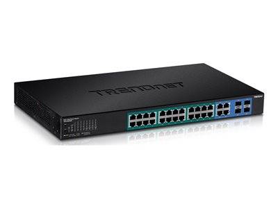 TRENDnet Switch 28 Port Gbit Managed PoE+ 370W WebSmart 19 Multimedia-Technik Switche