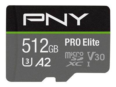 SD MicroSD XC Card 512GB PNY Pro Elite retail Multimedia-Technik Micro SD Karten