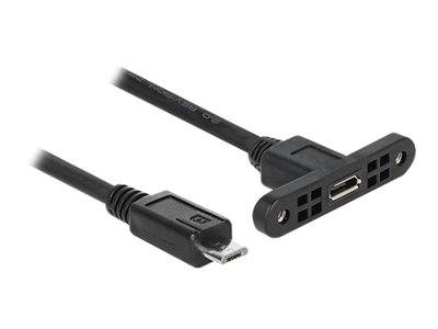DELOCK USB-Kabel 2.0 Micro B -> Micro-B Bu/St Einbau 0 Multimedia-Technik