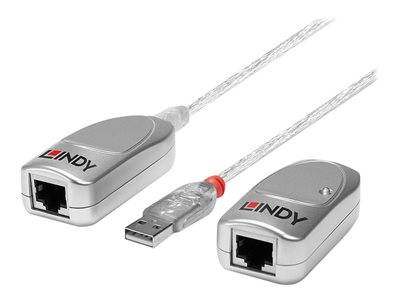 LINDY Extender USB 1.1 12Mbit/s Cat5 50m Multimedia-Technik USB-Adapter