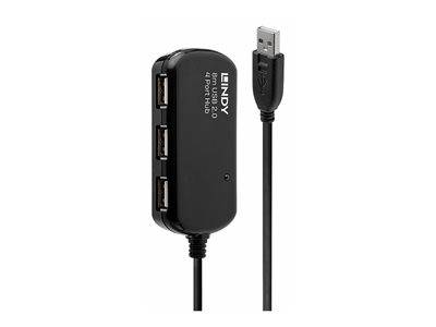 LINDY USB 2.0 Aktiv-Verlängerungs-Hub Pro 4 Port 8m Multimedia-Technik HUBs