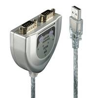Lindy 42889 Serien-Kabel Silber 0,6 m USB Typ-A DB-9 Multimedia-Technik Konverter