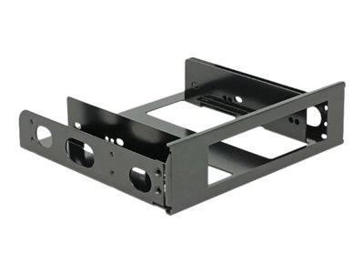 DELOCK Einbaurahmen 1x 3,5 für 5,25Schachr Alu schwarz Multimedia-Technik Gehäusezubehör