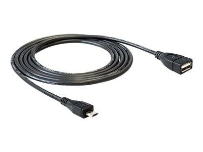DELOCK USB Kabel A -> Micro-B OTG Bu/St 0.50m sw Multimedia-Technik USB-Kabel