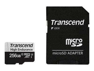 SD microSD Card 256GB Transcend SDXC USD350V w/adapter Multimedia-Technik Micro SD Karten