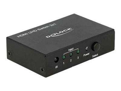 DELOCK HDMI Splitter 3 Eingang -> 1 Ausgang 4K Multimedia-Technik