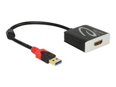 DELOCK USB3.0 Kabel A -> HDMI A St/Bu 0.20m schwarz Multimedia-Technik USB-Kabel