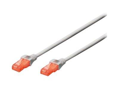 DIGITUS Patchkabel Cat6 U/UTP 2xRJ45 5.0m grau LSZH Kabel RJ45 Cat.6