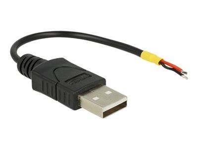 DELOCK USB Kabel A -> 2x offene Kabelenden Strom 0.10 Multimedia-Technik USB-Kabel
