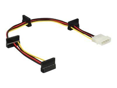 DELOCK Stromkabel Molex 4Pin -> 4x SATA 15 Pin St/Bu 0.40m Multimedia-Technik