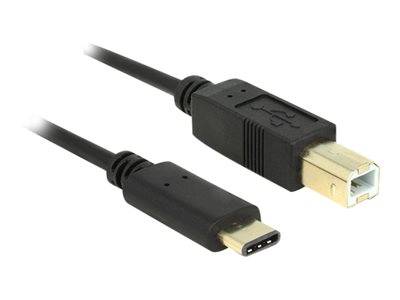 DELOCK USB Kabel Delock C -> B St/St 2.00m schwarz Multimedia-Technik USB-Kabel