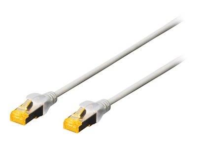 DIGITUS Patchkabel Cat6a S/FTP 2xRJ45 15.0m grau Hebelschutz Polybeutel Kabel RJ45 Cat.6