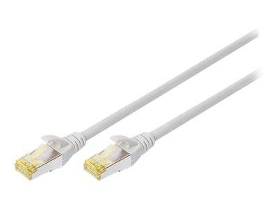 DIGITUS Patchkabel Cat6a S/FTP 2xRJ45 30.0m grau Hebelschutz Polybeutel Kabel RJ45 Cat.6