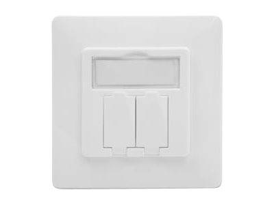 DIGITUS Keystone Frontplatte für Module 80x80 weiß Multimedia-Technik