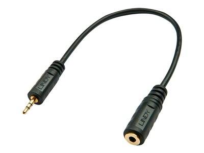 LINDY Audioadapter 2.5mm Stecker an 3.5mm Kupplung 0,2m Multimedia-Technik