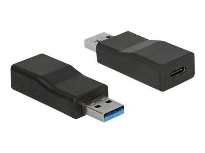 DELOCK Konverter USB3.1 Typ A -> Typ C St/Bu schwarz Multimedia-Technik