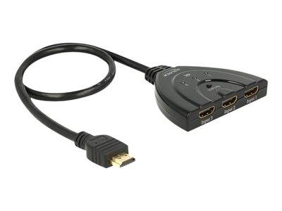 DELOCK HDMI Switch 3 Eingänge -> 1 Ausgang 4K 0.50m Multimedia-Technik Switche