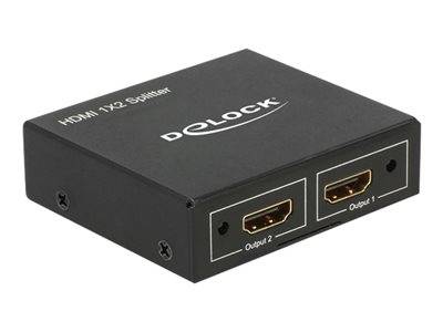 DELOCK HDMI Splitter 1 Eingang -> 2 Ausgänge 4K Multimedia-Technik