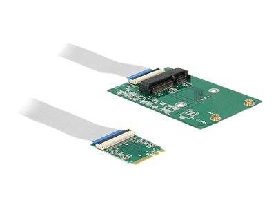 DELOCK Konverter M.2 Key A+E -> Mini PCIe Slot m. fle Multimedia-Technik Festplattenzubehör