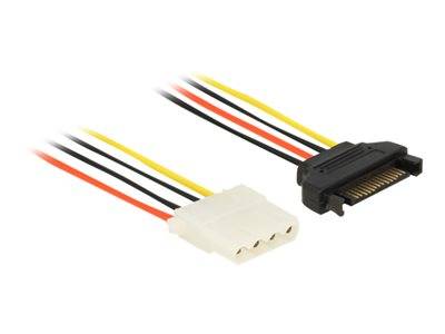 DELOCK Stromkabel SATA 15pin -> Molex 4pin Bu/Bu 0.20m Multimedia-Technik