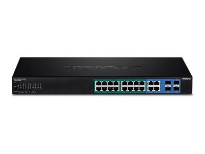 TRENDnet 20-port Gigabit Web Smart POE+ Switch w/ 2 SFP Multimedia-Technik Switche