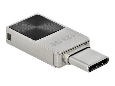 DELOCK Mini USB 3.2Gen1 USB-C Speicherstick 128GB Metallgeh. Eingabe / Ausgabe USB-Stick