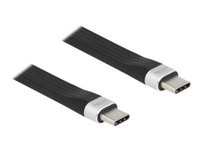 DELOCK USB 3.2Gen2 FPC Flachbandkabel USB Typ-C > C 13,5cm Multimedia-Technik USB-Kabel