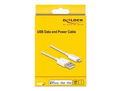DELOCK USB Daten-/Ladekabel iPhone/iPad/iPod 1m weiß Multimedia-Technik Ladekabel