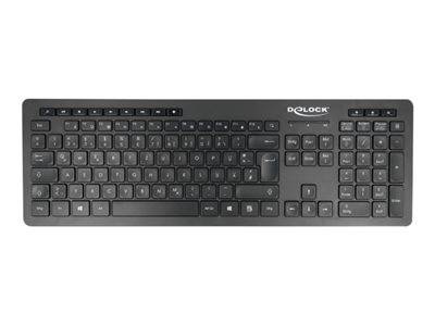 DELOCK USB Tastatur 2,4 GHz kabellos schwarz - Lautlos Eingabe / Ausgabe Mäuse & Tastaturen