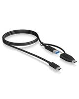 ICY BOX IB-CB034 USB Kabel USB 3.2 Gen 2 (3.1 Gen 2) 1 m USB C USB A Schwarz Multimedia-Technik