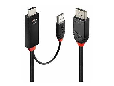 LINDY HDMI an DisplayPort Adapterkabel 2m Multimedia-Technik HDMI-Kabel